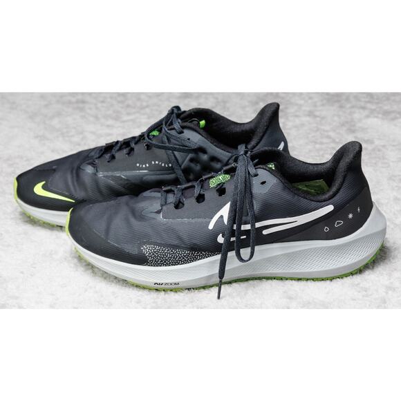 Nike Air Zoom Pegasus 39 Shield Black Green Running Shoes Mens 11 DO7625-002 - Picture 9 of 16